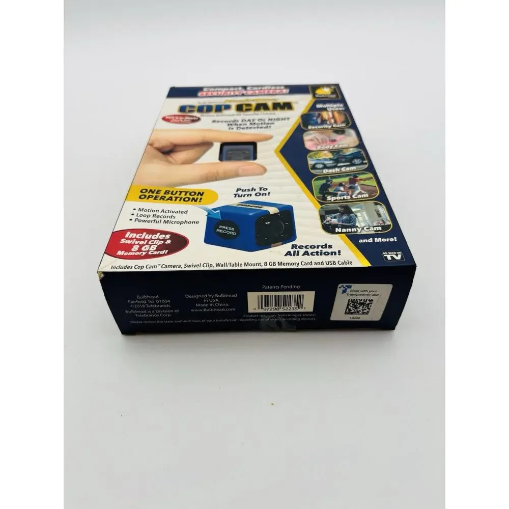 New Atomic Beam Cop Cam Portable Motion Activated HD 720p Surveillance Camera